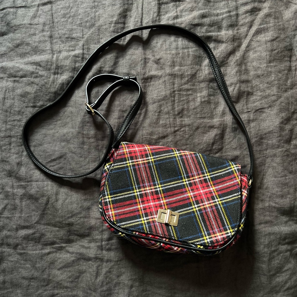 Talbots Plaid Crossbody Bag - Red and Black